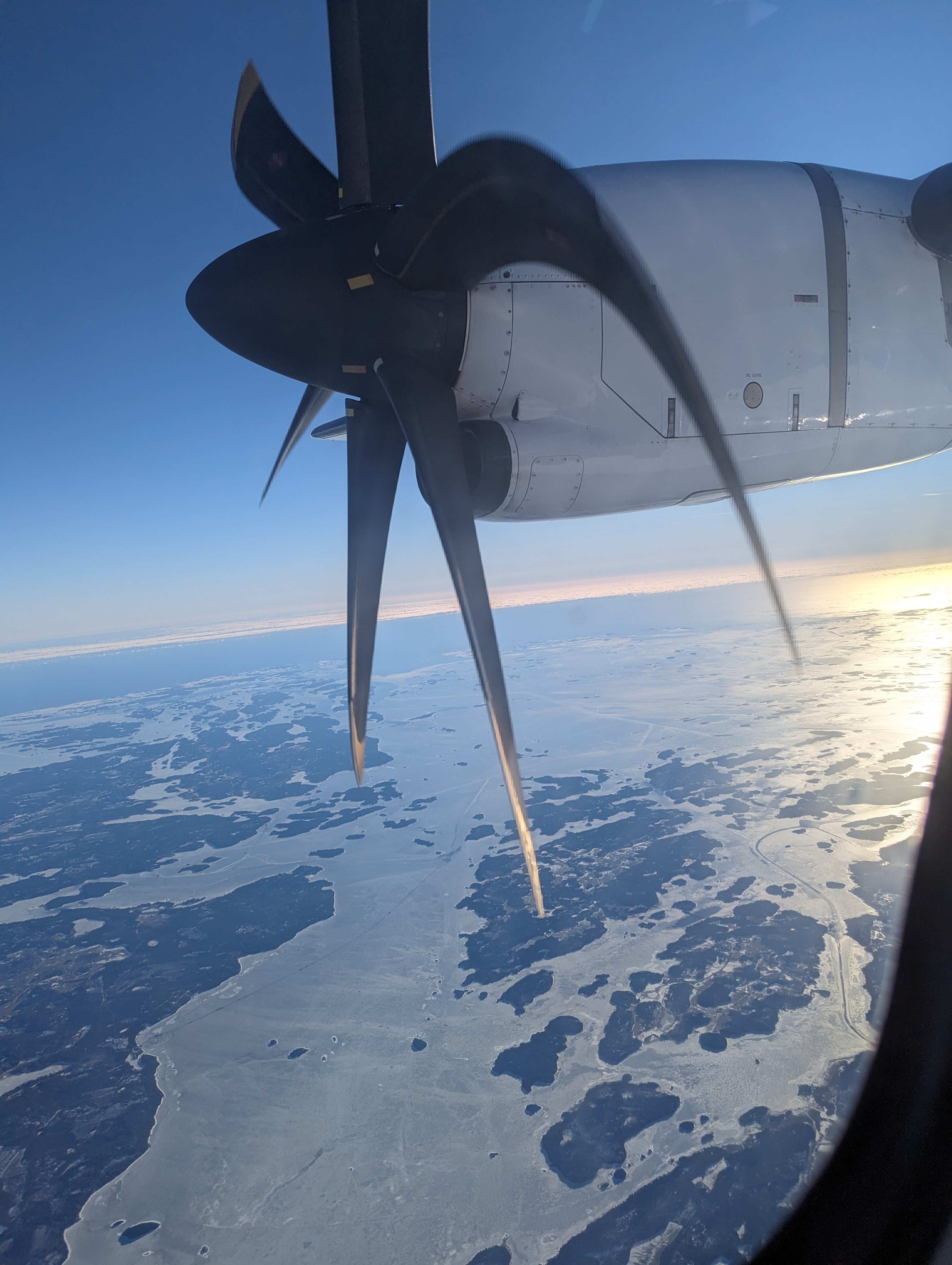 View of the Finnish archipelago from my plane window seat